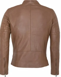 Veste en Cuir Charles cognac-Chyston New