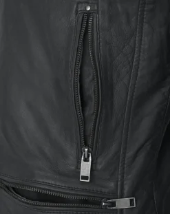 Veste en Cuir Charles noire-Chyston Best