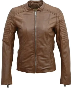 Femme Chyston Vestes, Blousons^Veste en Cuir Cheyenne cognac
