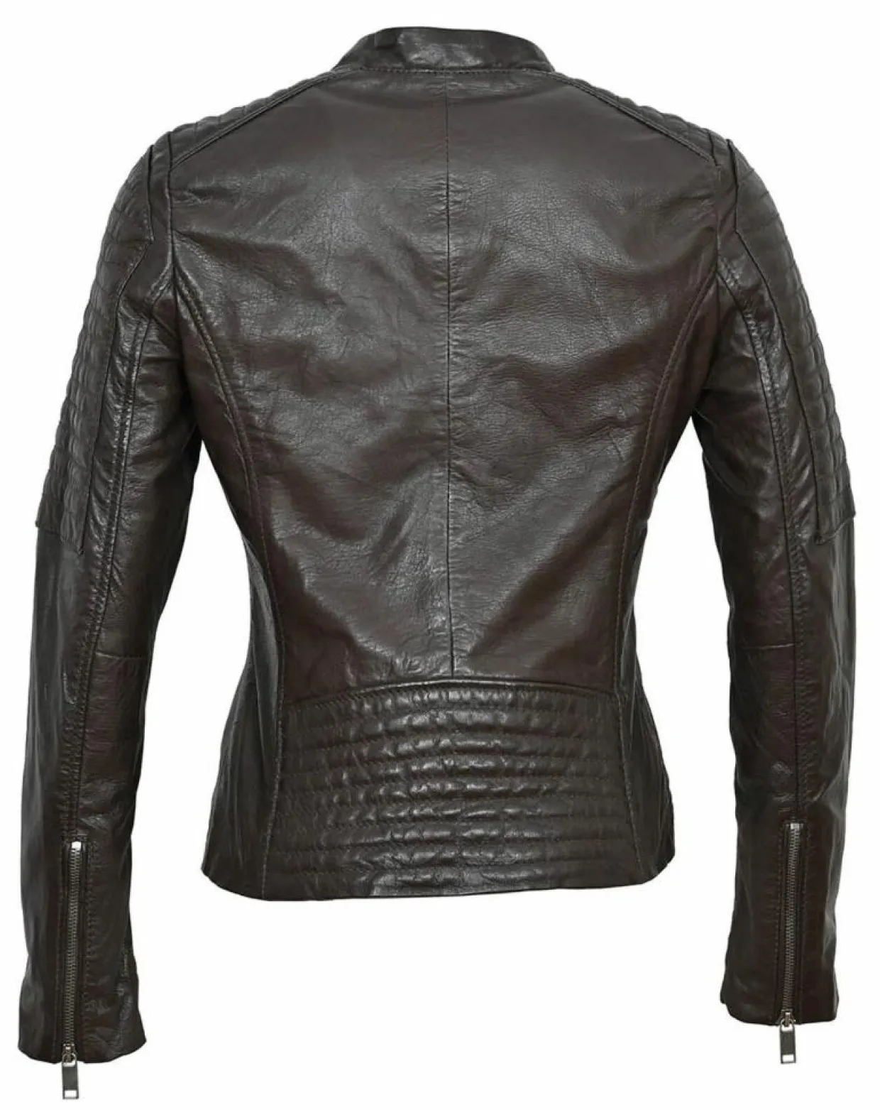 Veste en Cuir Cheyenne marron-Chyston Clearance