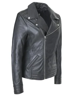 Femme Blue Wellford Vestes, Blousons^Veste en Cuir Ciara noire