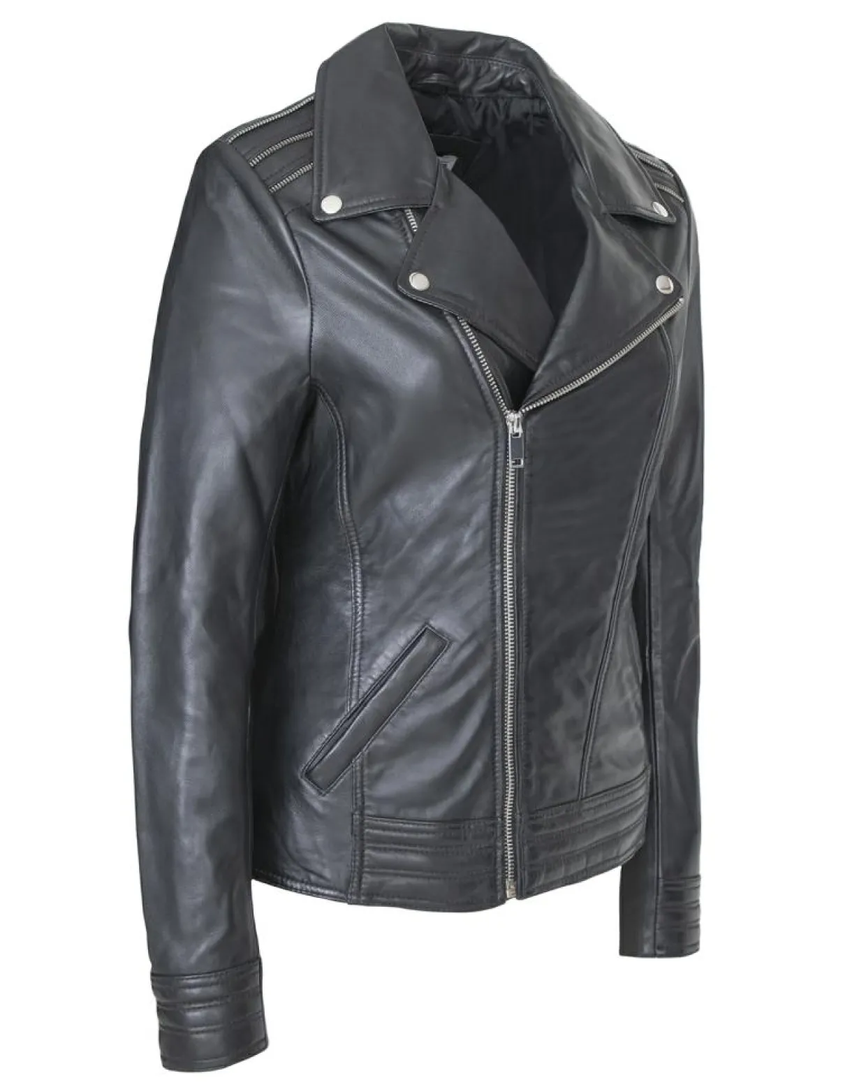 Femme Blue Wellford Vestes, Blousons^Veste en Cuir Ciara noire