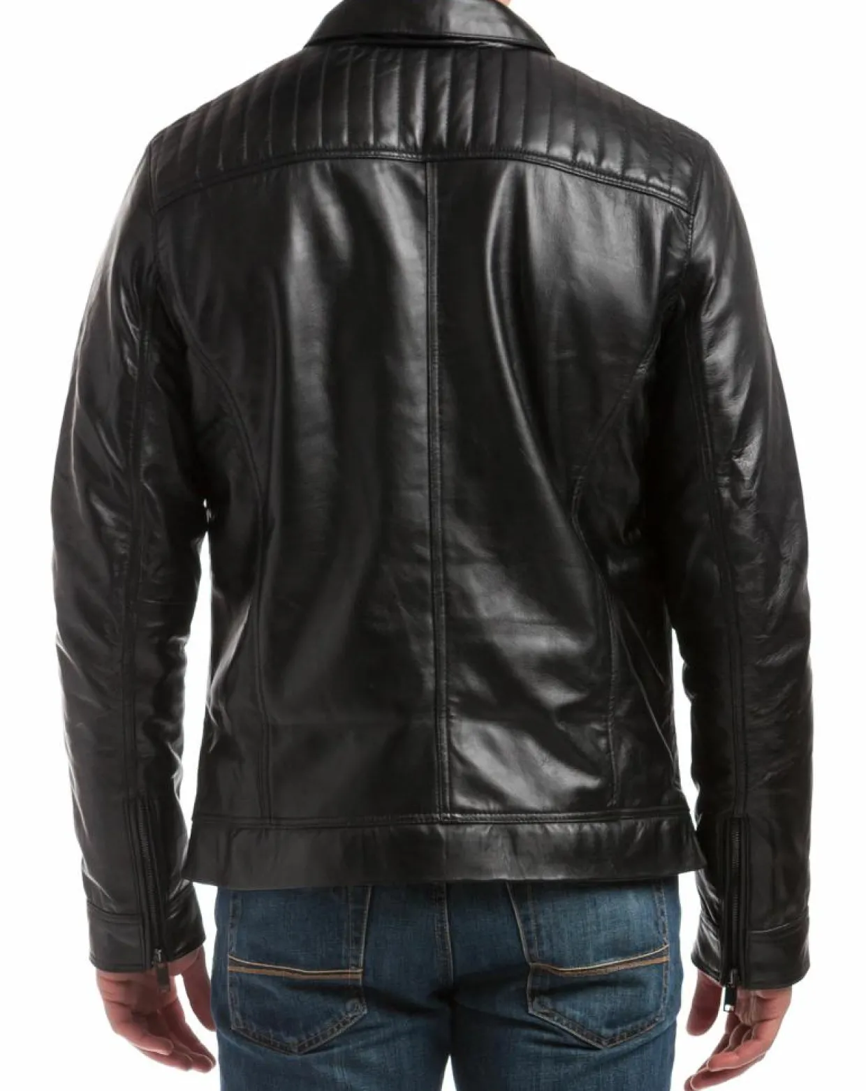 Veste en Cuir Citadin noire-Chyston