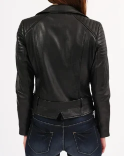 Femme Blue Wellford Vestes, Blousons^Veste en Cuir Constance noire