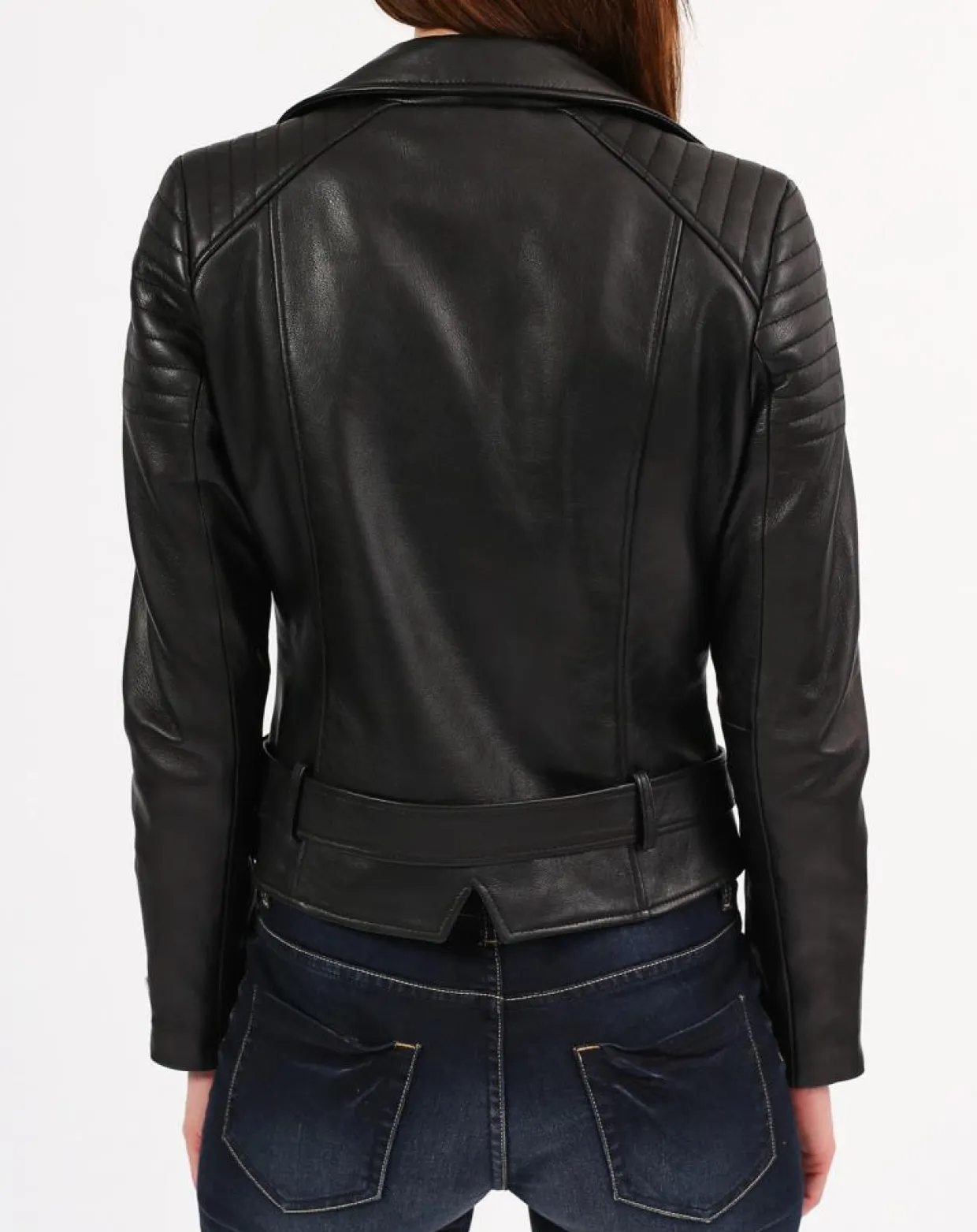 Femme Blue Wellford Vestes, Blousons^Veste en Cuir Constance noire