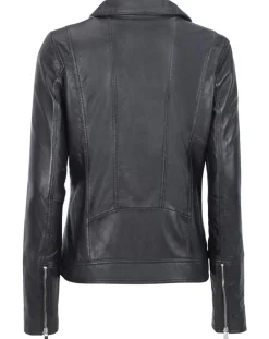 Veste en Cuir Cora noire-Chyston Best