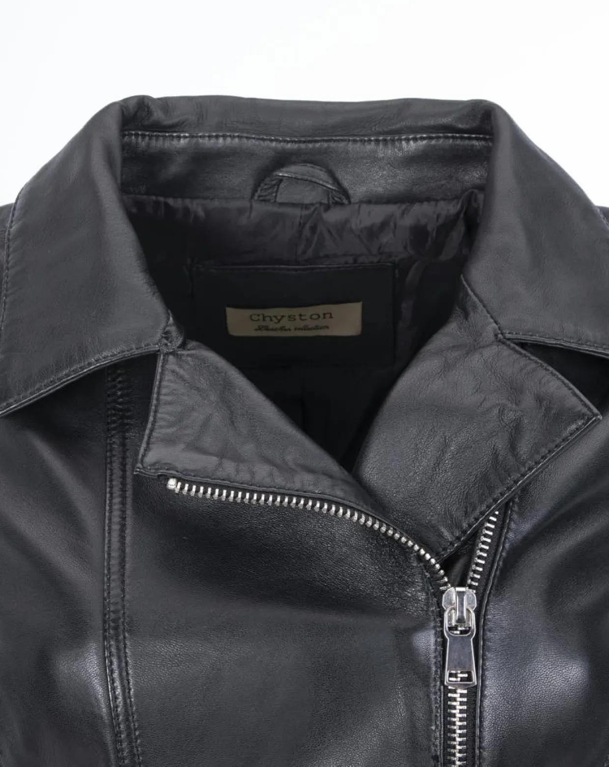 Veste en Cuir Cora noire-Chyston Best