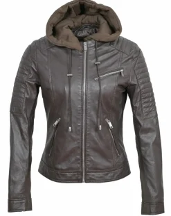 Femme Chyston Vestes, Blousons^Veste en Cuir Coria marron
