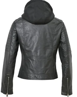 Veste en Cuir Coria noire-Chyston Online