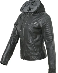 Veste en Cuir Coria noire-Chyston Online