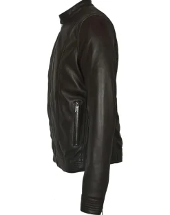 Veste en Cuir Corto marron foncé-Blue Wellford Hot