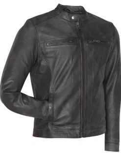 Homme Blue Wellford Vestes, Blousons^Veste en Cuir Corto noire