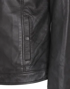 Homme Blue Wellford Vestes, Blousons^Veste en Cuir Corto noire