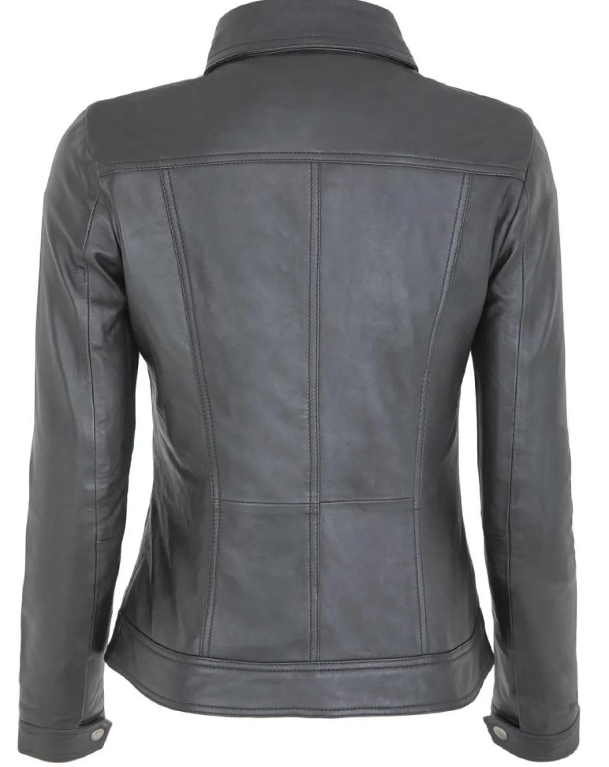 Femme Chyston Vestes, Blousons^Veste en Cuir d'Agneau Christine noire