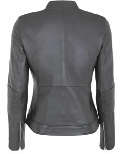 Femme Chyston Vestes, Blousons^Veste en Cuir d'Agneau Clara noire