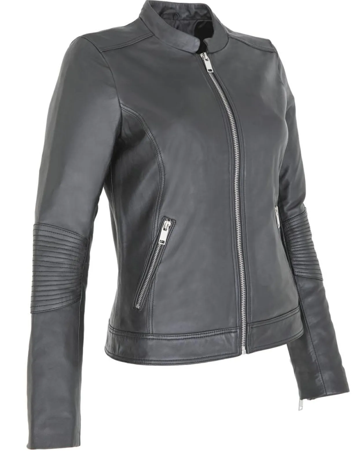 Femme Chyston Vestes, Blousons^Veste en Cuir d'Agneau Clara noire