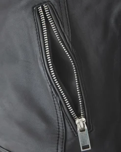 Femme Chyston Vestes, Blousons^Veste en Cuir d'Agneau Clara noire