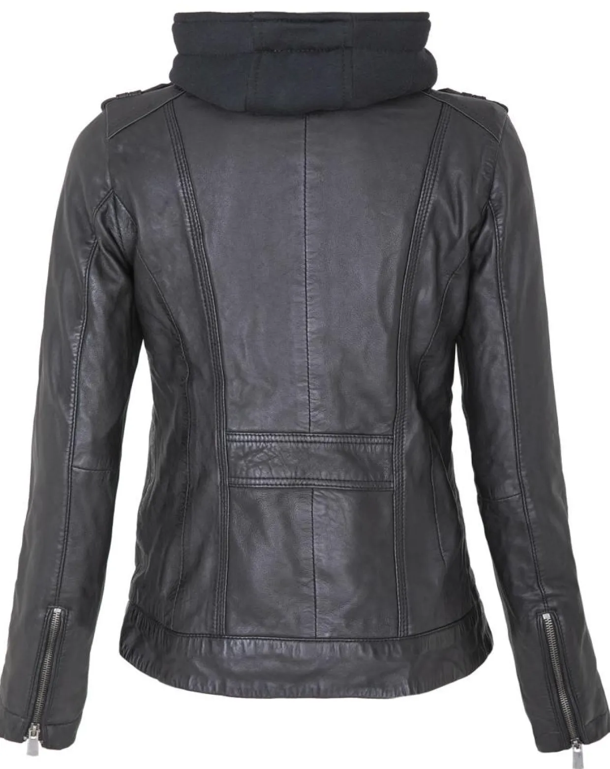 Femme Chyston Vestes, Blousons^Veste en Cuir Djaya noire