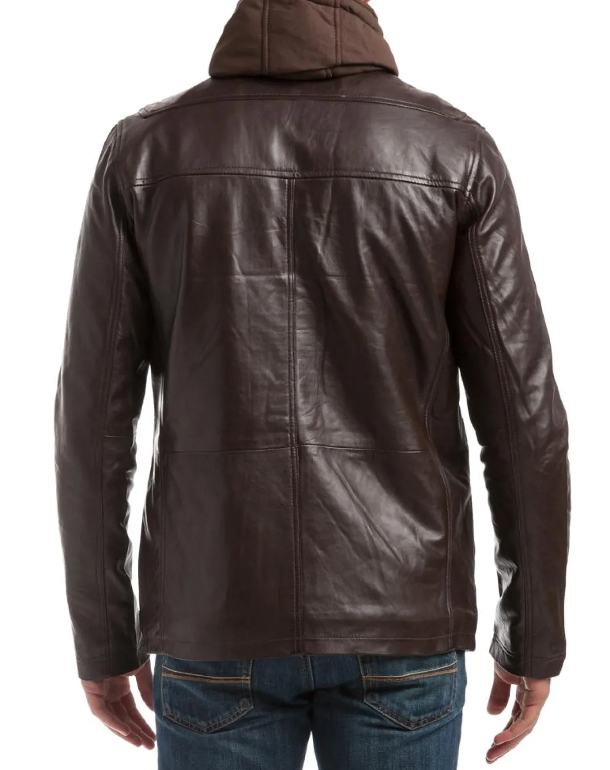Homme Chyston Vestes, Blousons^Veste en Cuir Elgon marron