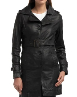 Veste en Cuir Elsa noire-Chyston Discount