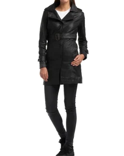Veste en Cuir Elsa noire-Chyston Discount