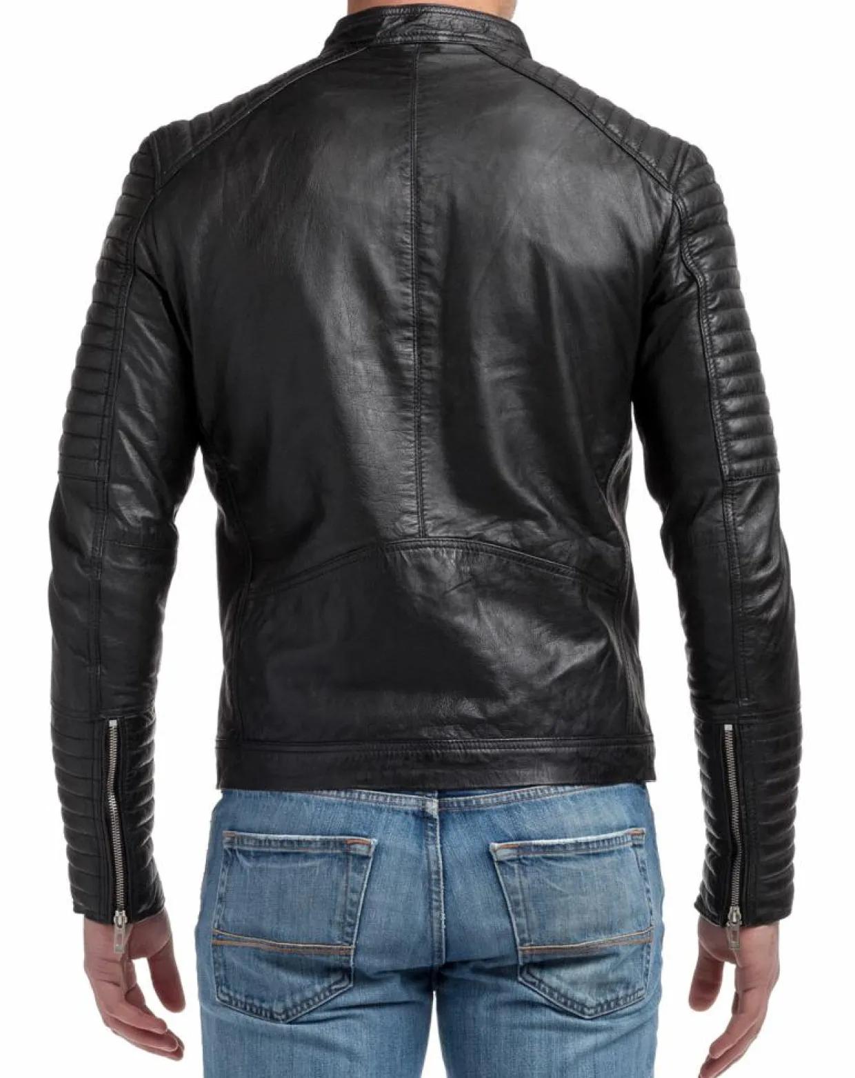 Veste en Cuir Emerino noire-Chyston