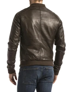 Veste en Cuir Eze marron-Blue Wellford Outlet