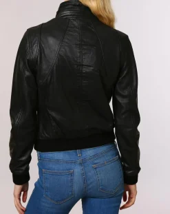 Veste en Cuir Gema noire-Chyston Sale