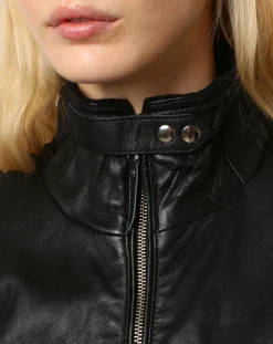 Veste en Cuir Gema noire-Chyston Sale