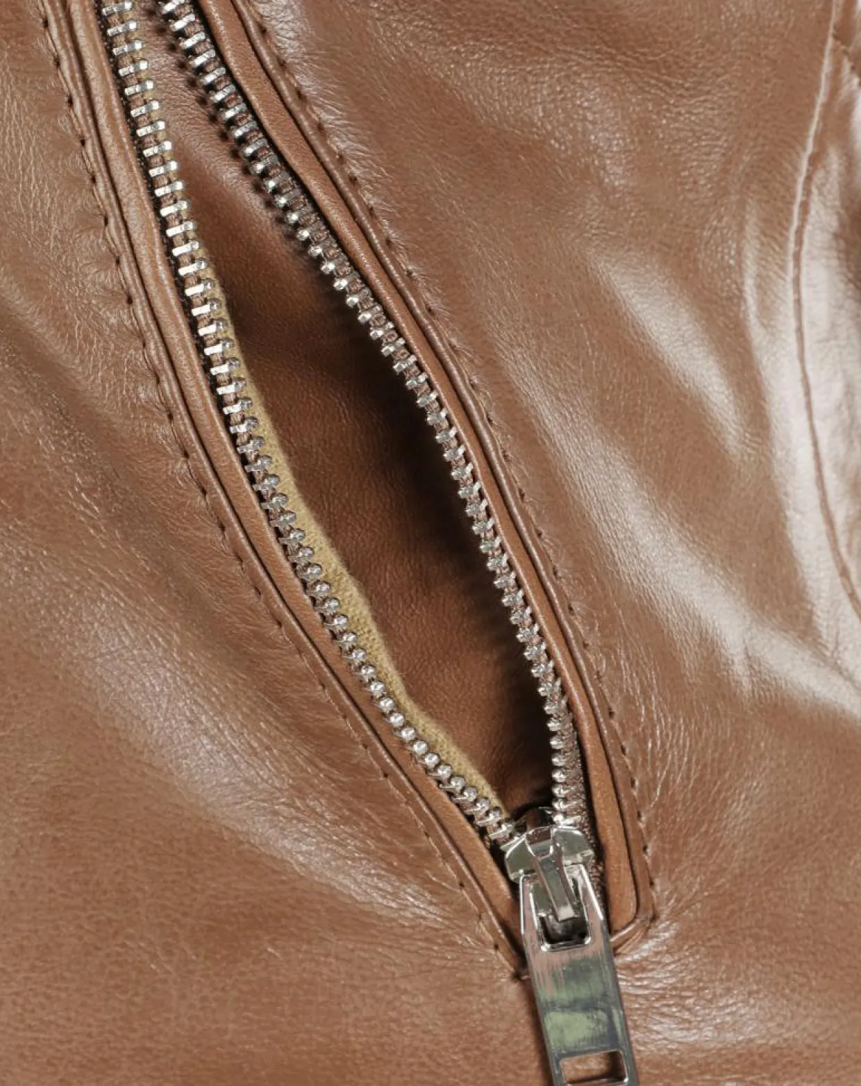 Veste en Cuir Hortence cognac-Chyston