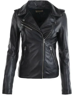 Femme Chyston Vestes, Blousons^Veste en Cuir Hortence noire