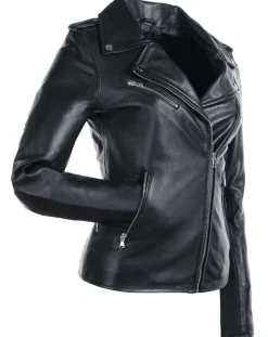 Femme Chyston Vestes, Blousons^Veste en Cuir Hortence noire