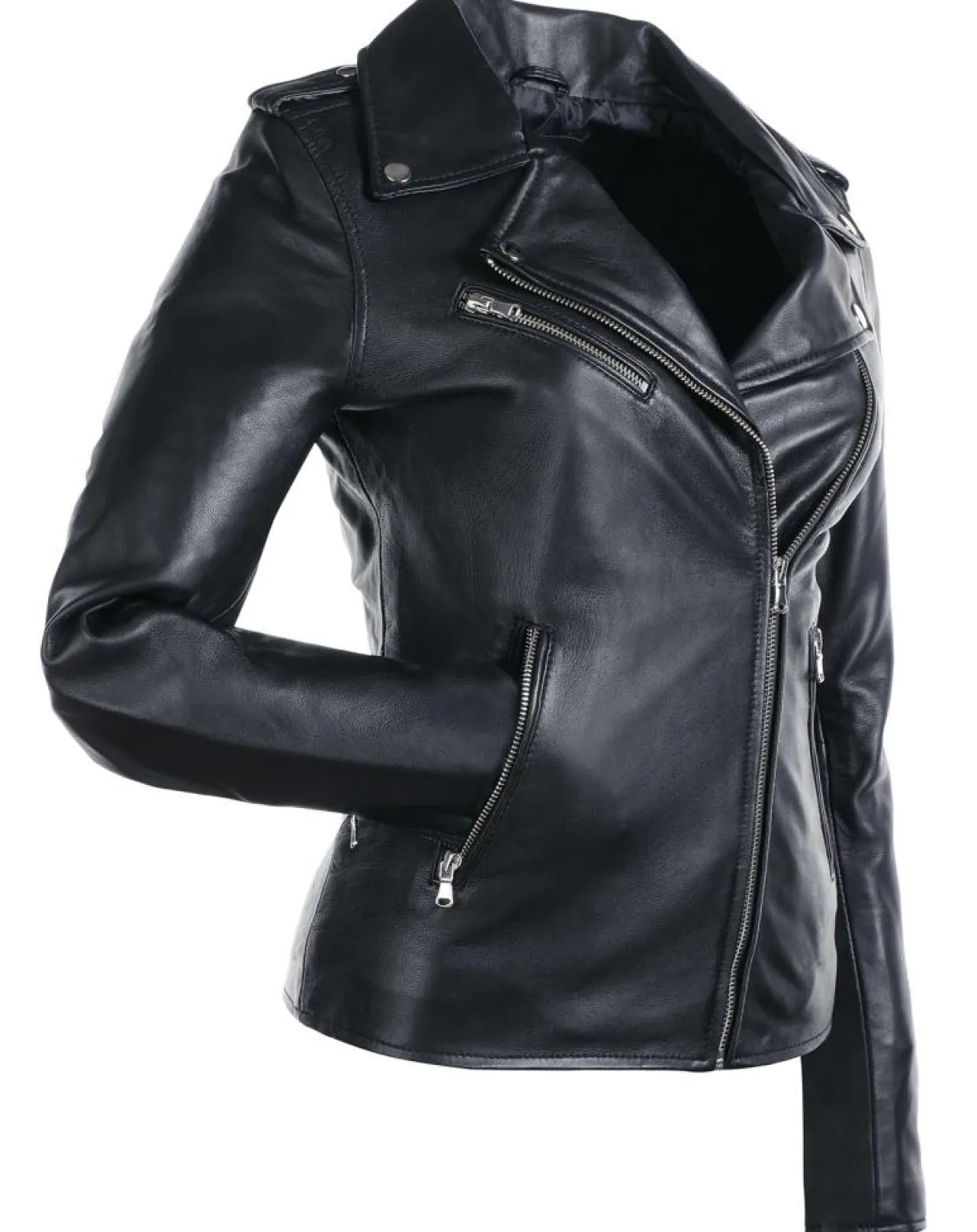 Femme Chyston Vestes, Blousons^Veste en Cuir Hortence noire