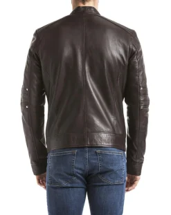 Veste en Cuir Idannus marron-Blue Wellford Hot