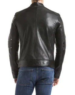 Veste en Cuir Idannus noire-Blue Wellford Online