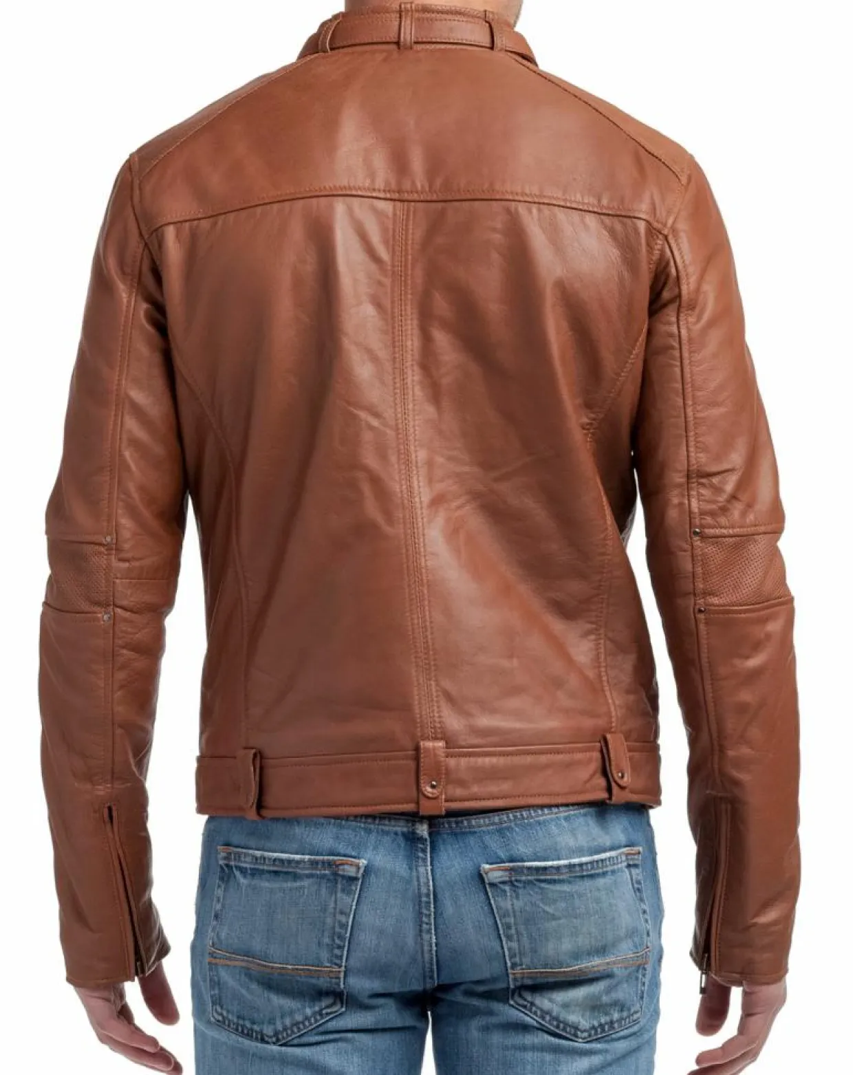 Homme Chyston Vestes, Blousons^Veste en Cuir Jacky cognac