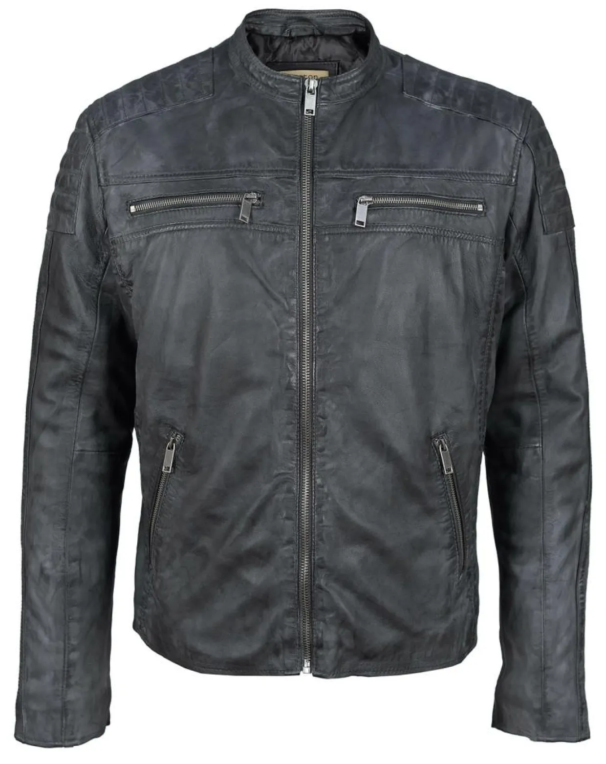 Veste en Cuir Jefferson noire-Chyston Online