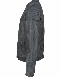 Veste en Cuir Jefferson noire-Chyston Online