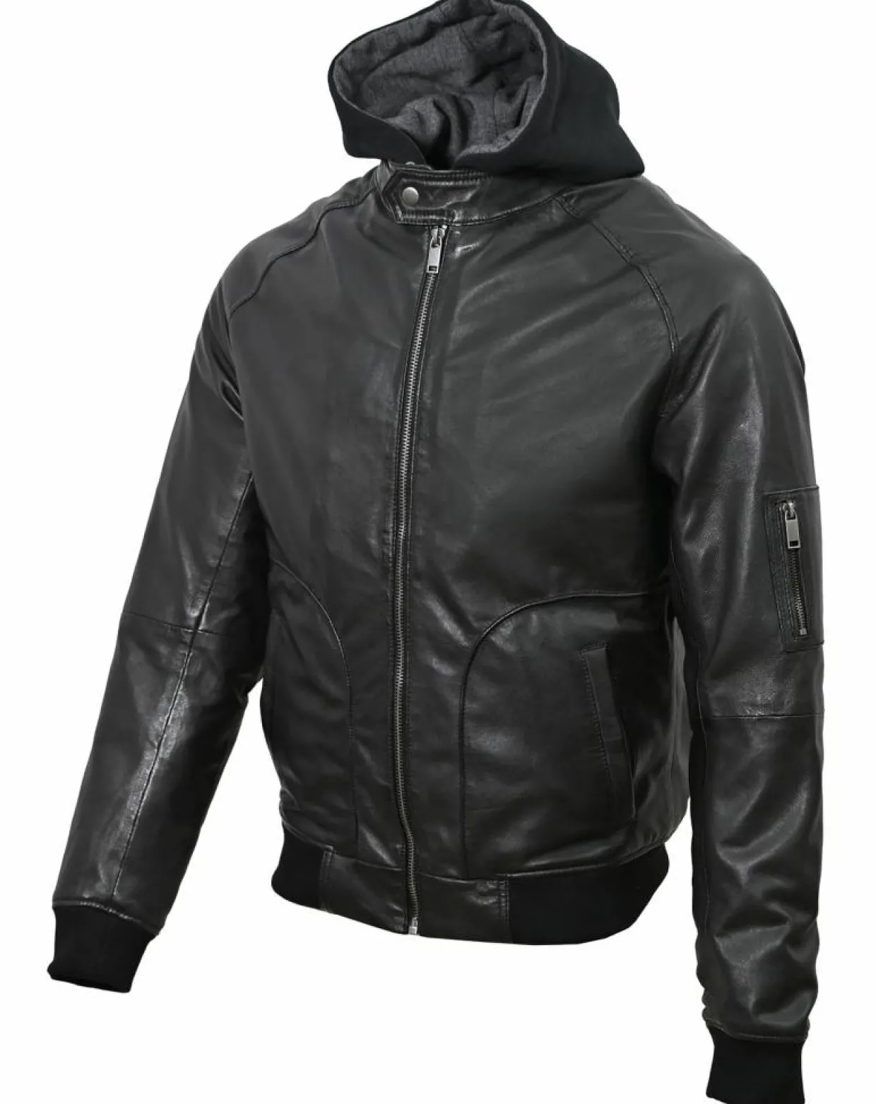 Homme Chyston Vestes, Blousons^Veste en Cuir Jul noire