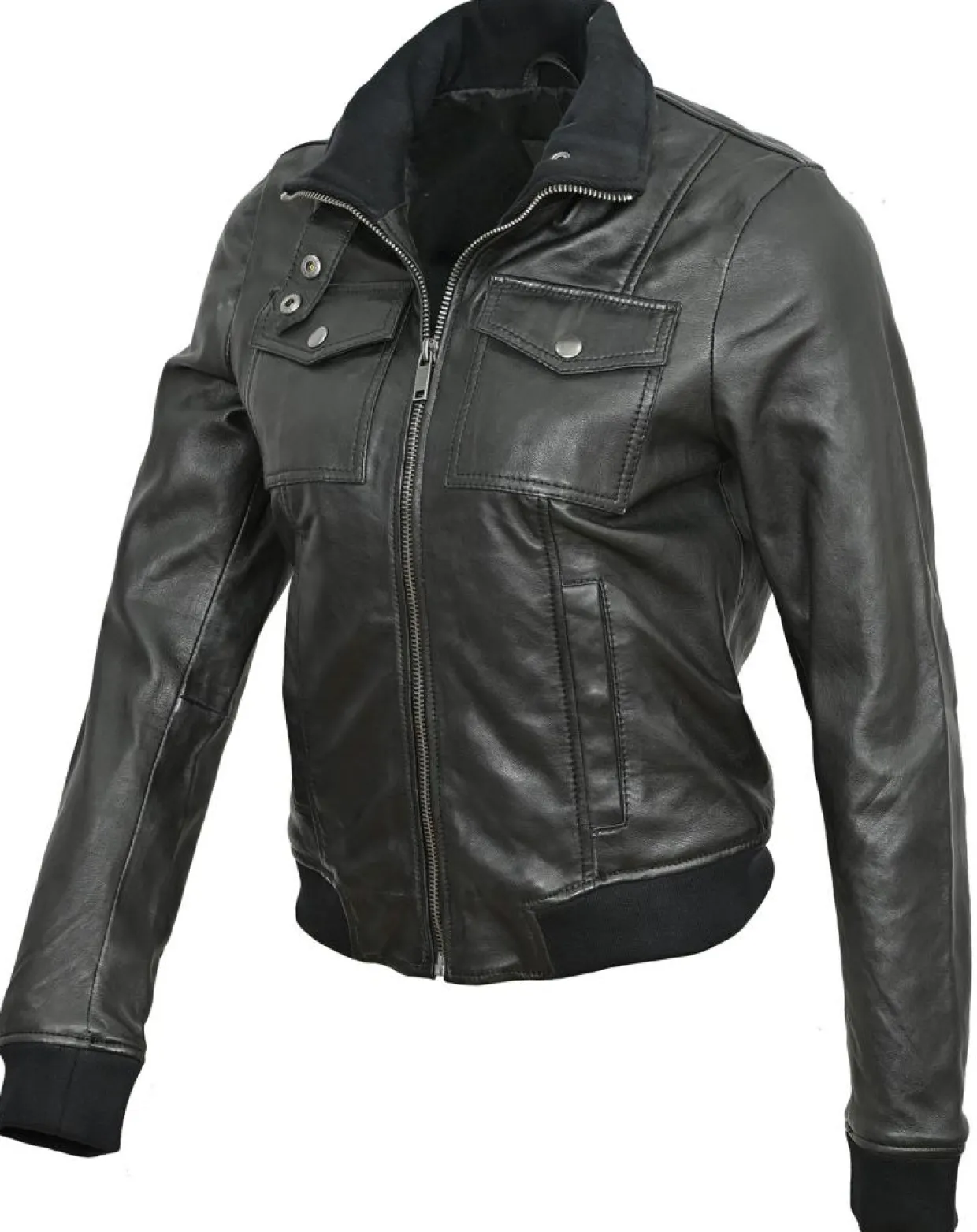 Femme Chyston Vestes, Blousons^Veste en Cuir Kaia noire