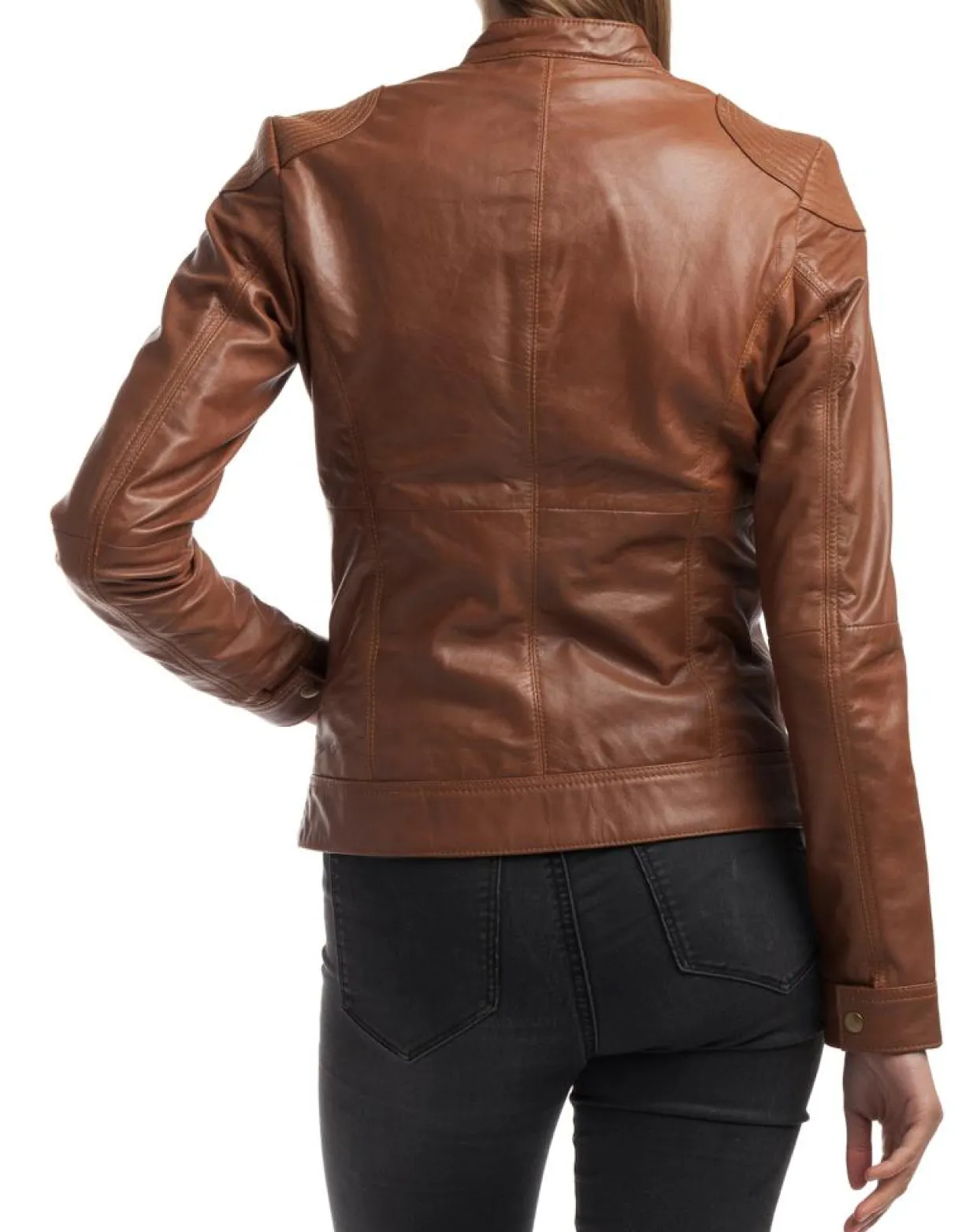 Femme Chyston Vestes, Blousons^Veste en Cuir Katia cognac
