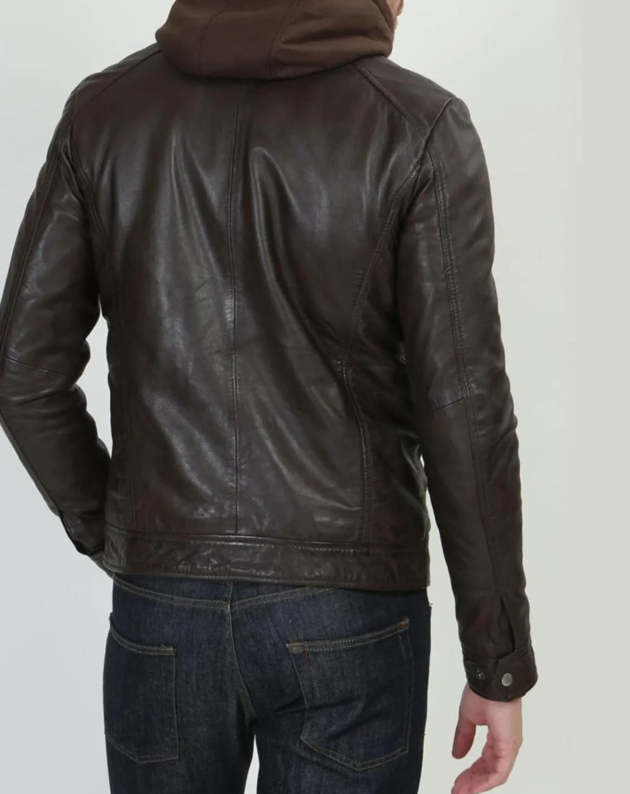 Homme Chyston Vestes, Blousons^Veste en Cuir Leif marron