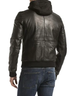 Homme Blue Wellford Vestes, Blousons^Veste en Cuir Maros noire