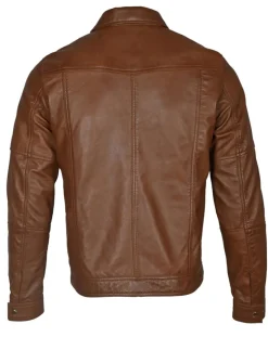Veste en Cuir Micky cognac-Blue Wellford Discount