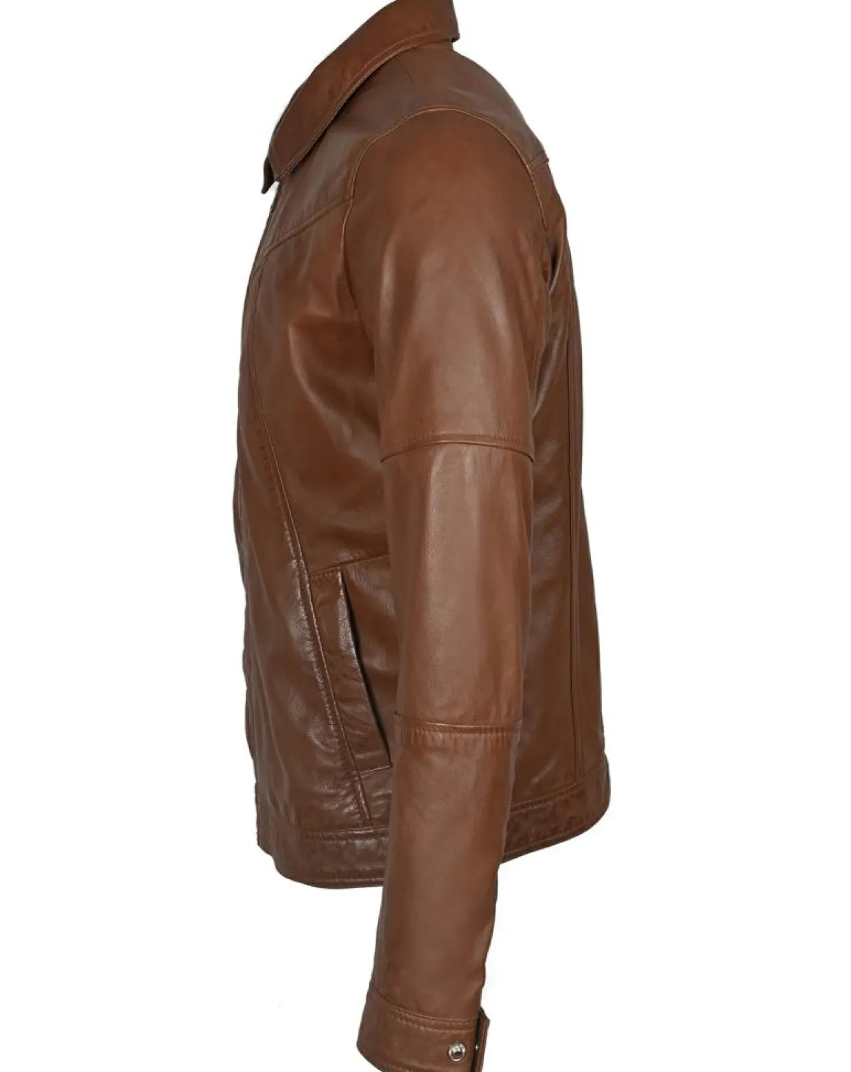 Veste en Cuir Micky cognac-Blue Wellford Discount