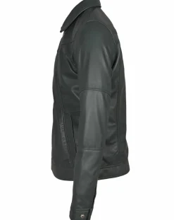 Veste en Cuir Micky gris foncé-Blue Wellford Online
