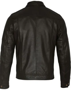 Homme Blue Wellford Vestes, Blousons^Veste en Cuir Micky marron foncé