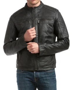 Homme Chyston Vestes, Blousons^Veste en Cuir Neil noire