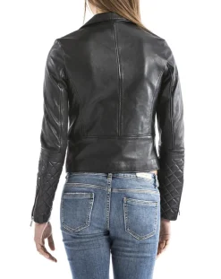 Femme Blue Wellford Vestes, Blousons^Veste en Cuir Nile noire