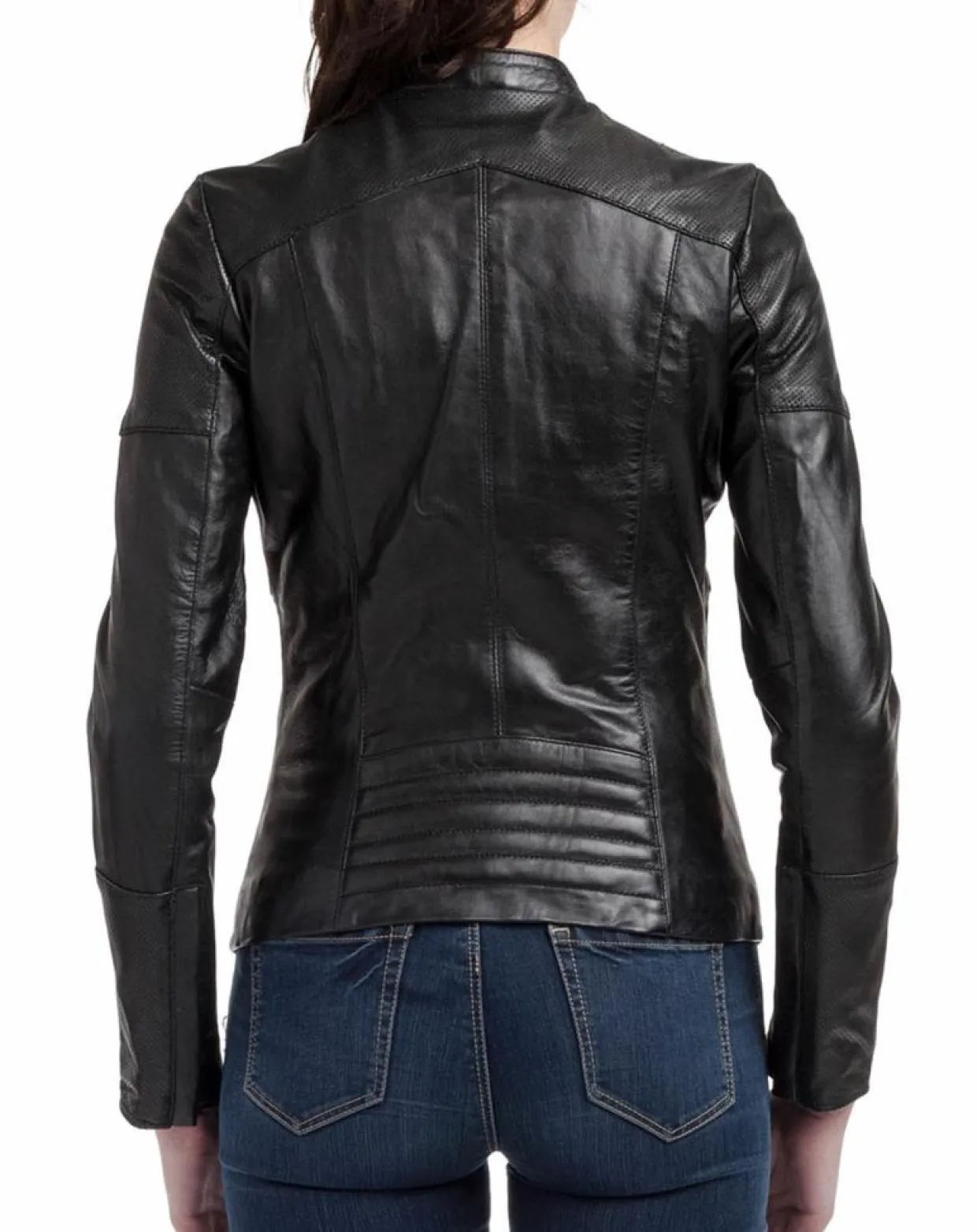 Femme Blue Wellford Vestes, Blousons^Veste en Cuir Nova noire